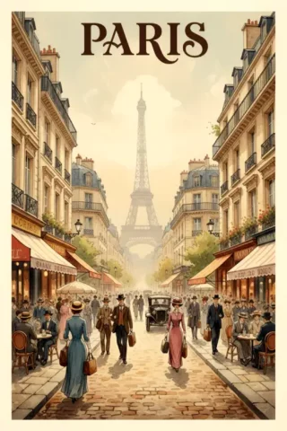 Réalisation affiche Vintage par IA Réalisation affiche Vintage par IA